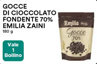 GOCCE DI CIOCCOLATO FONDENTE 70% EMILIA ZAINI 180 g