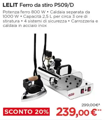 Coop LELIT Ferro da stiro PS09/D offerta