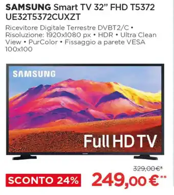 Coop SAMSUNG Smart TV 32" FHD T5372 UE32T5372CUXZT offerta