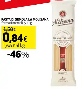 PASTA DI SEMOLA LA MOLISANA formati normali, 500 g