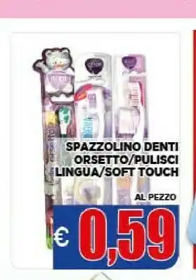 Spazzolino Denti Orsetto/ Pulisci / Lingua/ Soft Touch