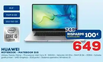Huawei Notebook - Matebook D15