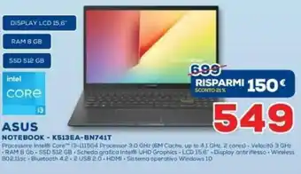 Euronics Asus Notebook - K513EA-BN74IT offerta