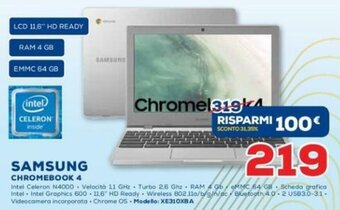 Euronics Samsung Chromebook 4 offerta