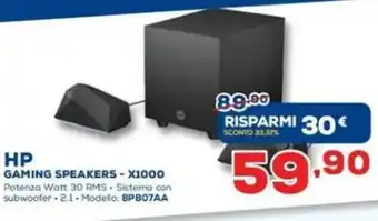 Euronics hp Gaming Speakers - X1000 offerta