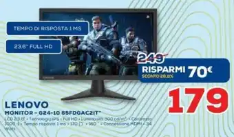 Euronics Lenovo Monitor -G24-10 65FDGAC21T offerta