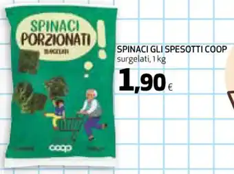 Coop SPINACI GLI SPESOTTI COOP surgelati, 1 kg offerta