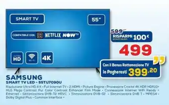Euronics Samsung Smart TV LED - 55TU7090U offerta