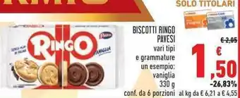 Conad Margherita Pavesi Ringo Biscotti 330g offerta