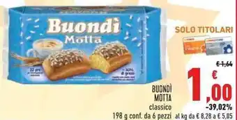 Conad Margherita Motta Buondì 198g 6 pezzi offerta