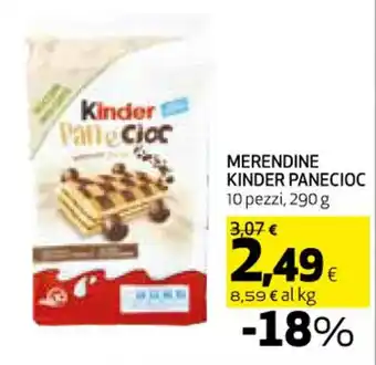 Coop MERENDINE KINDER PANECIOC 10 pezzi, 290 g offerta