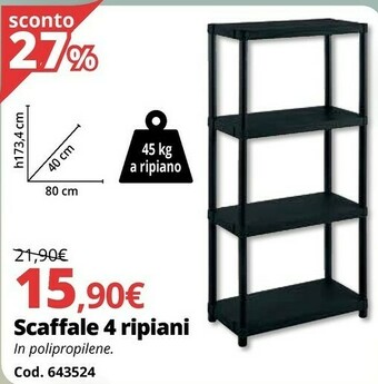 Brico Io Scaffale 4 Ripiani offerta