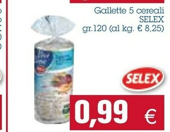 Emi Supermercati Selex Gallette Ai 5 Cereali Vivi Bene Bio 120 G(ml) offerta