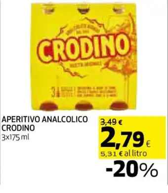 Coop APERITIVO ANALCOLICO CRODINO 3x175 ml offerta