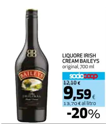Coop LIQUORE IRISH CREAM BAILEYS original, 700 ml offerta