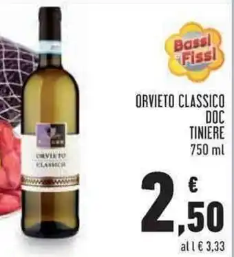Conad Margherita Tiniere Orvieto Classico DOC 750ml offerta