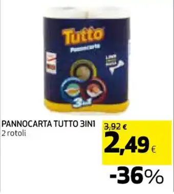 Coop PANNOCARTA TUTTO 3IN1 2 rotoli offerta