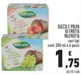 Conad Margherita Valfrutta Succo e Polpa di Frutta 200ml x 6 pezzi offerta