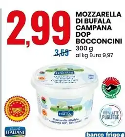 Eurospin Pascoli italiani mozzarella di bufala campana dop bocconcini offerta