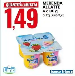 Eurospin Land merenda al latte offerta