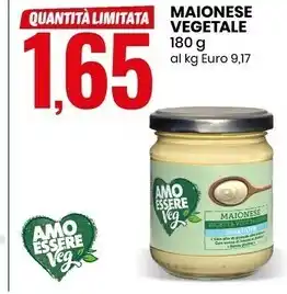 Eurospin Amo essere veg maionese vegetale offerta
