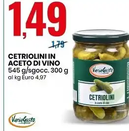 Eurospin Varia gusto cetriolini in aceto di vino offerta