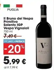 Vespa vignaioli il bruno dei vespa primitivo salento igp