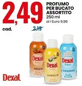 Eurospin Dexal profumo per bucato assortito offerta