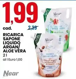 Eurospin Near ricarica sapone liquido argan/aloe vera offerta