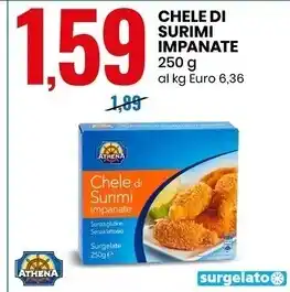 Eurospin Athena chele di surimi impanate offerta