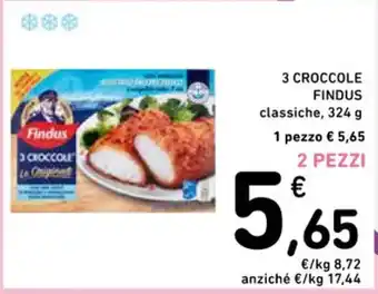 Spazio Conad 3 CROCCOLE FINDUS classiche, 324 g offerta