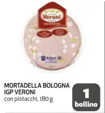 Coop MORTADELLA BOLOGNA IGP VERONI con pistacchi, 180 g offerta