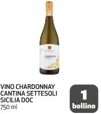 Coop VINO CHARDONNAY CANTINA SETTESOLI SICILIA DO 750 ml offerta