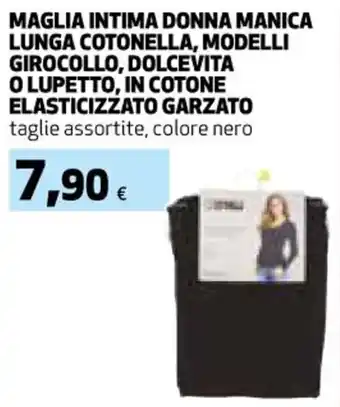 Coop MAGLIA INTIMA DONNA MANICA LUNGA COTONELLA offerta
