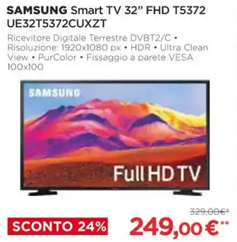 Coop SAMSUNG Smart TV 32" FHD T5372 UE32T5372CUXZT offerta