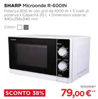 Coop SHARP Microonde R-600IN offerta