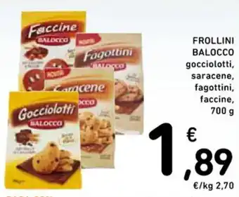 Spazio Conad FROLLINI BALOCCO gocciolotti, saracene, fagottini, faccine, 700 g offerta