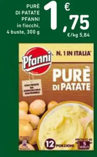 Spazio Conad PURÈ DI PATATE PFANNI in fiocchi, 4 buste, 300 g offerta