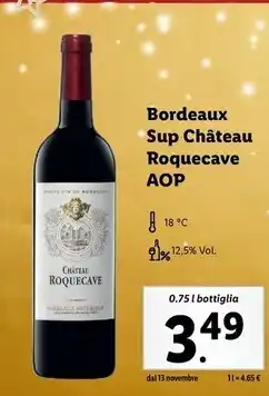 Lidl Château roquecave - bordeaux sup aop offerta
