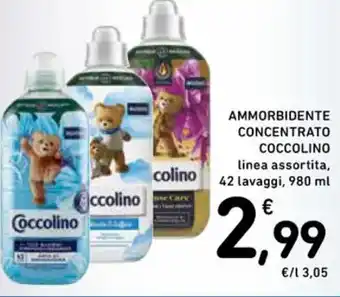Spazio Conad AMMORBIDENTE CONCENTRATO COCCOLINO linea assortita, 42 lavaggi, 980 ml offerta