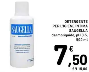 Spazio Conad DETERGENTE PER L'IGIENE INTIMA SAUGELLA dermoliquido, pH 3.5, 500 ml offerta