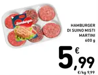 Spazio Conad HAMBURGER DI SUINO MISTI MARTINI 600 g offerta