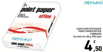 Spazio Conad CARTA PER FOTOCOPIE POINT PAPER OFFICE FABRIANO formato A4, 80 g, 500 fogli offerta