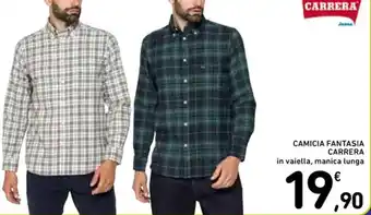 Spazio Conad CAMICIA FANTASIA CARRERA in vaiella, manica lunga offerta