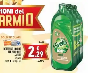 Conad City Svelto Detersivo liquido per stoviglie 1l x 3pz offerta