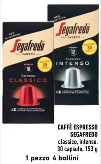 Spazio Conad CAFFÈ ESPRESSO SEGAFREDO classico, intenso, 30 capsule, 153 g offerta
