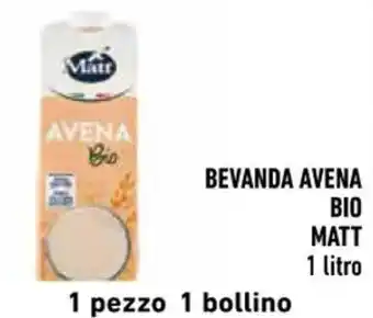 Spazio Conad BEVANDA AVENA BIO MATT 1 litro offerta