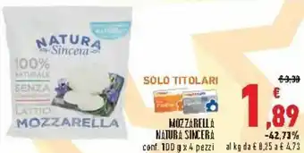 Natura Sincera Mozzarella 100g x 4pz