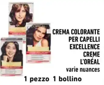 Spazio Conad CREMA COLORANTE PER CAPELLI EXCELLENCE CREME L'ORÉAL offerta
