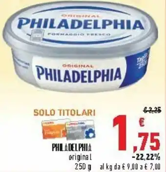 Conad City Philadelphia original 250g offerta